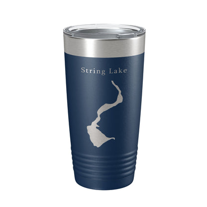 String Lake Map Tumbler Travel Mug Insulated Laser Engraved Coffee Cup Grand Teton Wyoming 20 oz-8