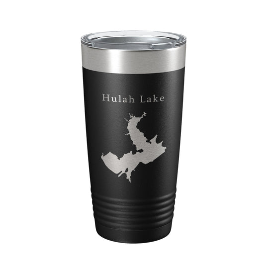 Hulah Lake Map Tumbler Travel Mug Insulated Laser Engraved Coffee Cup Oklahoma 20 oz-0
