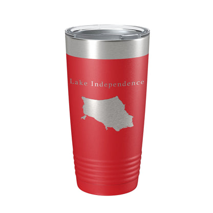 Lake Independence Map Tumbler Travel Mug Insulated Laser Engraved Coffee Cup Michigan 20 oz-10