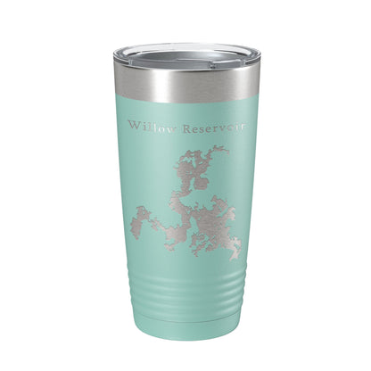 Willow Reservoir Tumbler Lake Map Travel Mug Insulated Laser Engraved Coffee Cup Wisconsin 20 oz-12