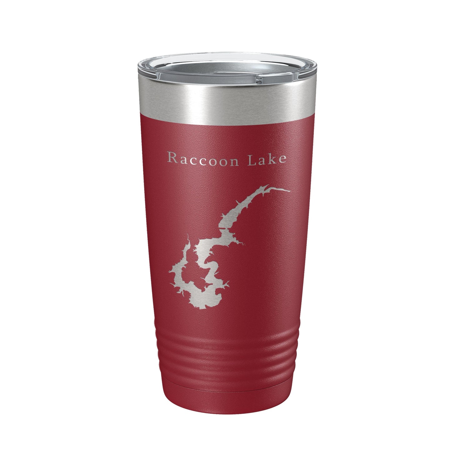 Raccoon Lake Map Tumbler Travel Mug Insulated Laser Engraved Coffee Cup Indiana 20 oz-18