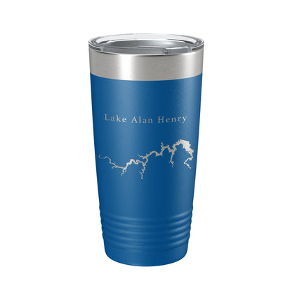 Lake Alan Henry Map Tumbler Travel Mug Insulated Laser Engraved Coffee Cup Texas 20 oz-6