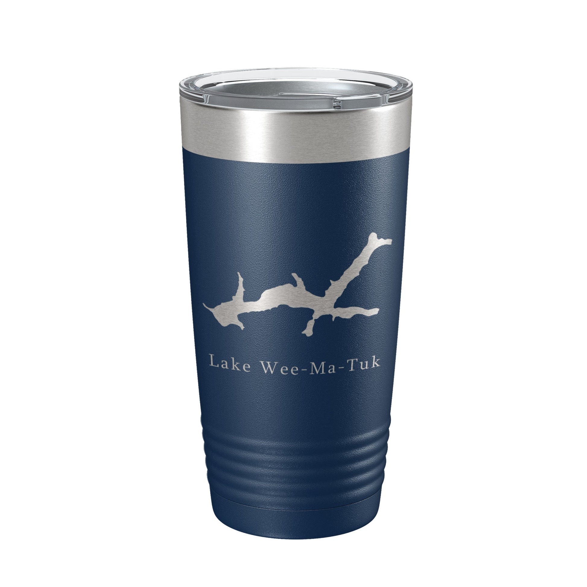 Lake Wee-Ma-Tuk Map Tumbler Travel Mug Insulated Laser Engraved Coffee Cup Illinois 20 oz-2