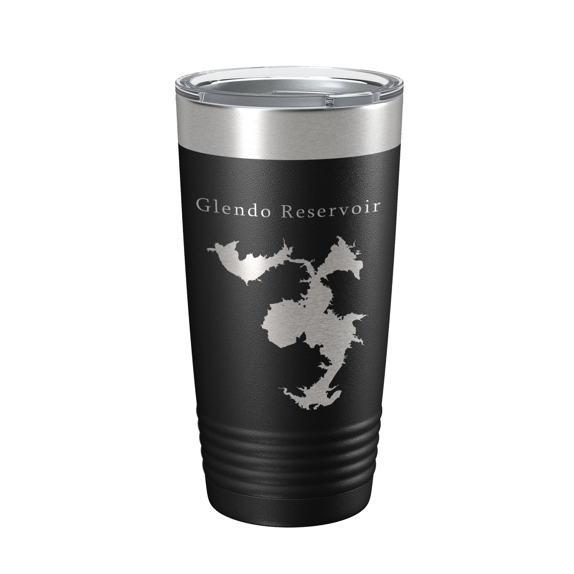 Glendo Reservoir Tumbler Lake Map Travel Mug Insulated Laser Engraved Coffee Cup Wyoming 20 oz-0