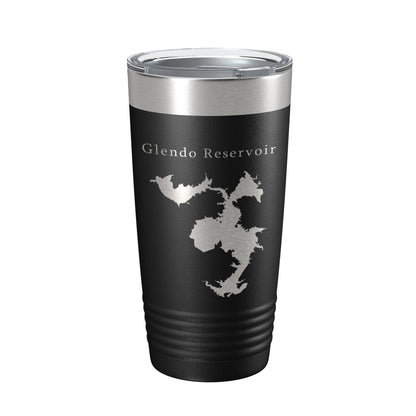 Glendo Reservoir Tumbler Lake Map Travel Mug Insulated Laser Engraved Coffee Cup Wyoming 20 oz-5