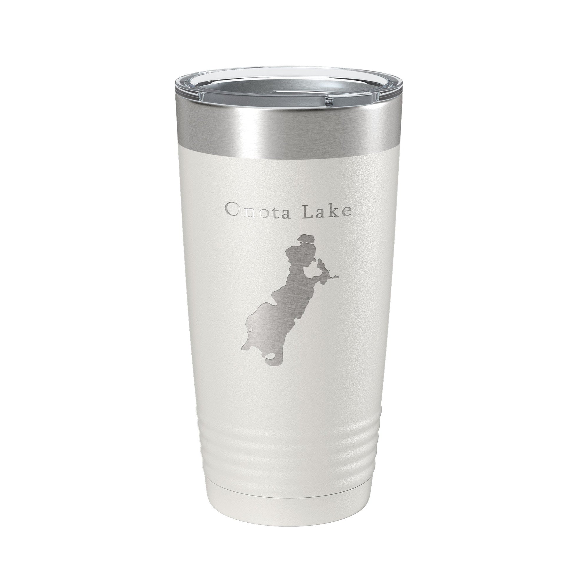 Onota Lake Map Tumbler Travel Mug Insulated Laser Engraved Coffee Cup Massachusetts 20 oz-1