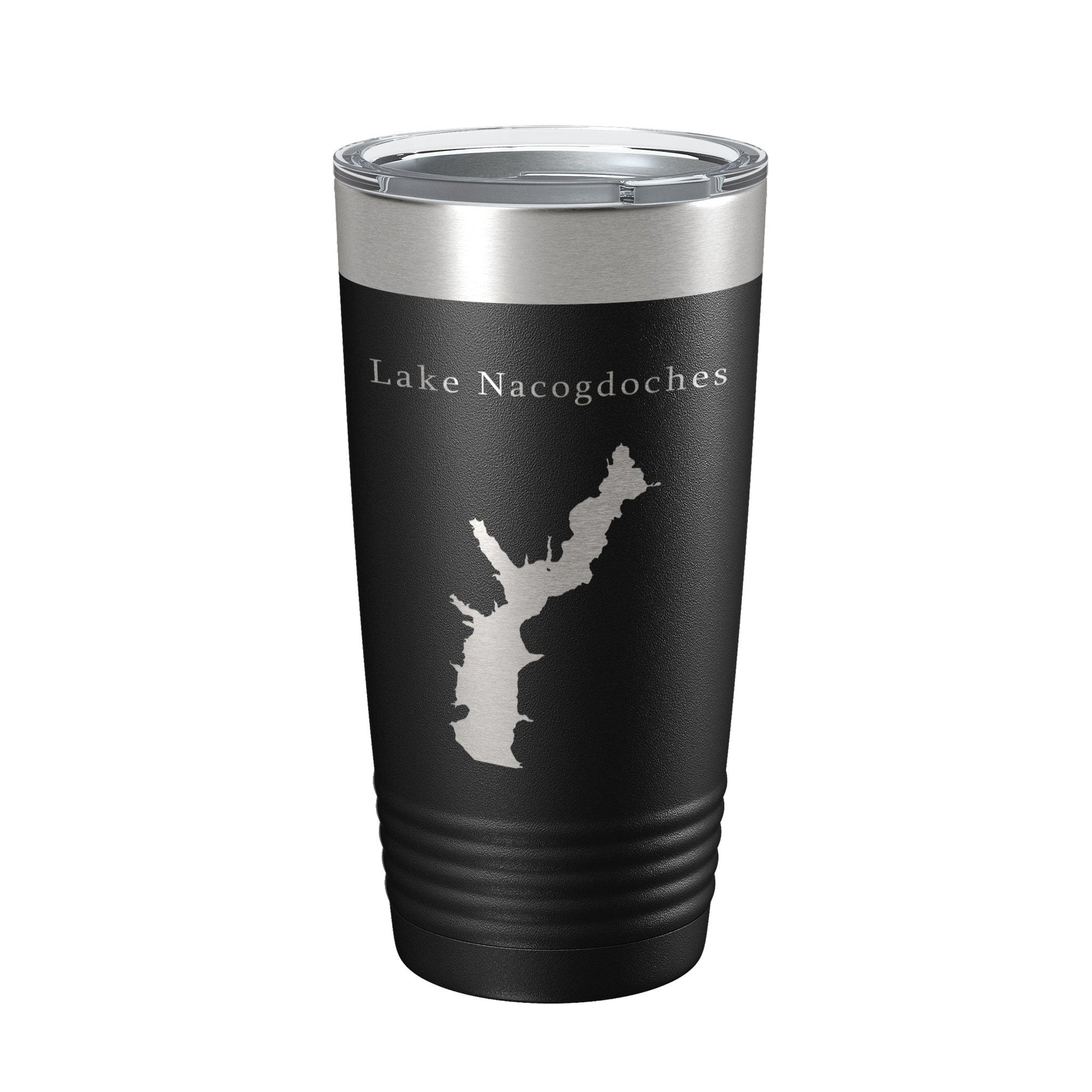 Lake Nacogdoches Map Tumbler Travel Mug Insulated Laser Engraved Coffee Cup Texas 20 oz-0