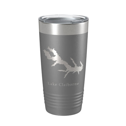 Lake Claiborne Map Tumbler Travel Mug Insulated Laser Engraved Coffee Cup Louisiana 20 oz-16