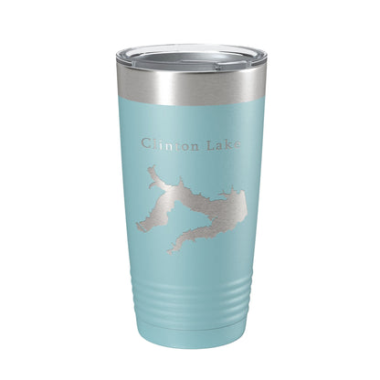 Clinton Lake Map Tumbler Travel Mug Insulated Laser Engraved Coffee Cup Kansas 20 oz-13