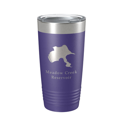 Meadow Creek Reservoir Tumbler Lake Map Travel Mug Insulated Laser Engraved Coffee Cup Colorado 20 oz-15