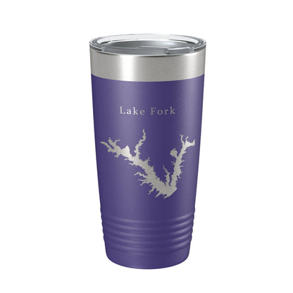 Lake Fork Reservoir Map Tumbler Travel Mug Insulated Laser Engraved Coffee Cup Texas 20 oz-15