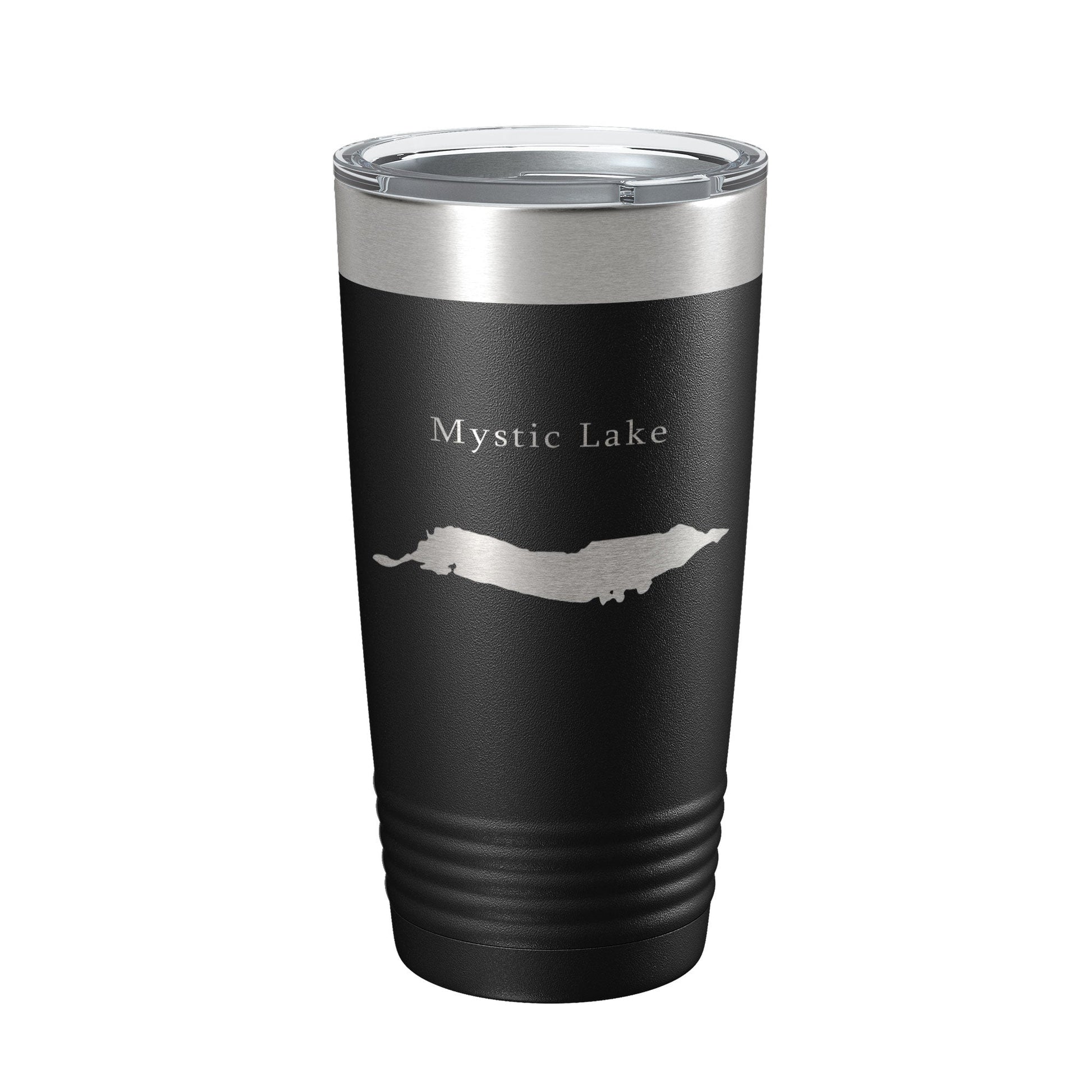 Mystic Lake Map Tumbler Travel Mug Insulated Laser Engraved Coffee Cup Montana 20 oz-0