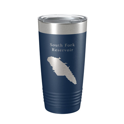 South Fork Reservoir Tumbler Lake Map Travel Mug Insulated Laser Engraved Coffee Cup Nevada 20 oz-8