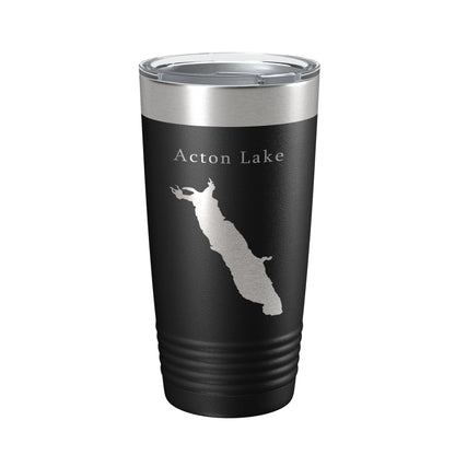 Acton Lake Hueston Woods Map Tumbler Travel Mug Insulated Laser Engraved Coffee Cup Ohio 20 oz-0