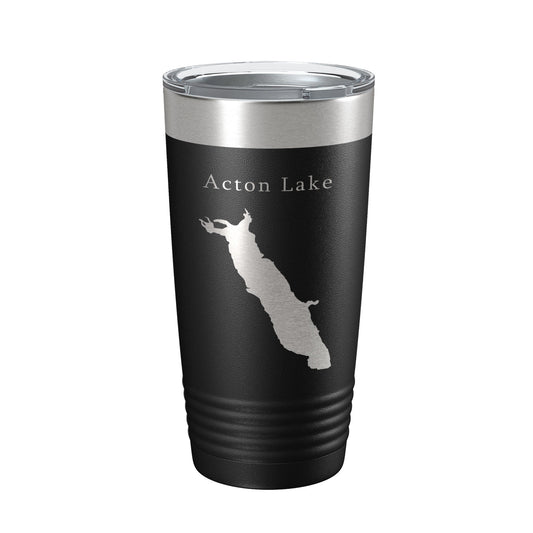 Acton Lake Hueston Woods Map Tumbler Travel Mug Insulated Laser Engraved Coffee Cup Ohio 20 oz-0