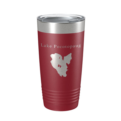 Lake Pocotopaug Map Tumbler Travel Mug Insulated Laser Engraved Coffee Cup Connecticut 20 oz-18