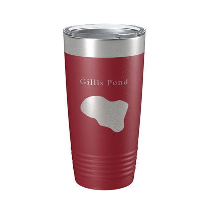 Gillis Pond Tumbler Lake Map Travel Mug Insulated Laser Engraved Coffee Cup Florida 20 oz-18