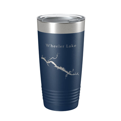 Wheeler Lake Map Tumbler Travel Mug Insulated Laser Engraved Coffee Cup Alabama 20 oz-8