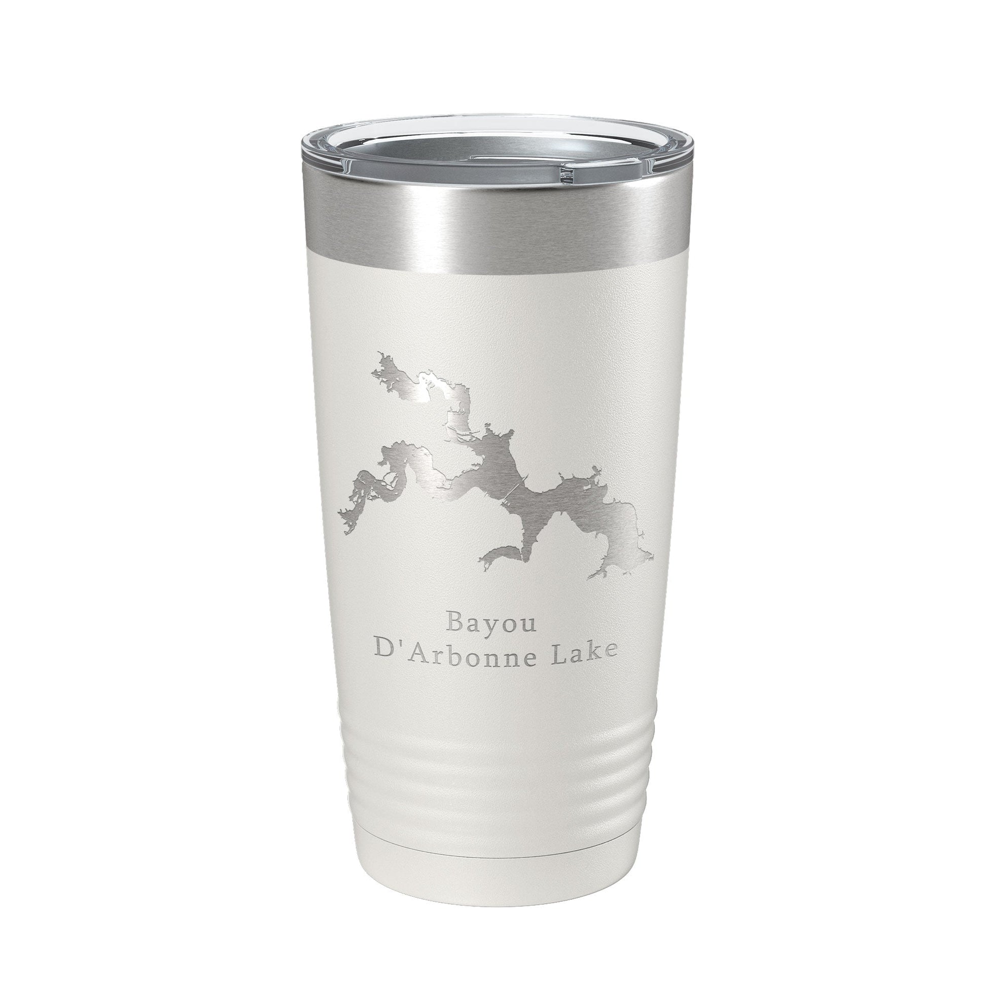 Bayou D'Arbonne Lake Map Tumbler Travel Mug Insulated Laser Engraved Coffee Cup Louisiana 20 oz-1