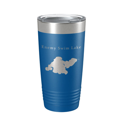 Enemy Swim Lake Map Tumbler Travel Mug Insulated Laser Engraved Coffee Cup South Dakota 20 oz-6