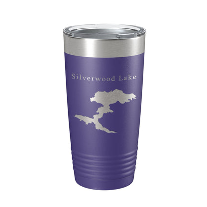 Silverwood Lake Map Tumbler Travel Mug Insulated Laser Engraved Coffee Cup California 20 oz-15