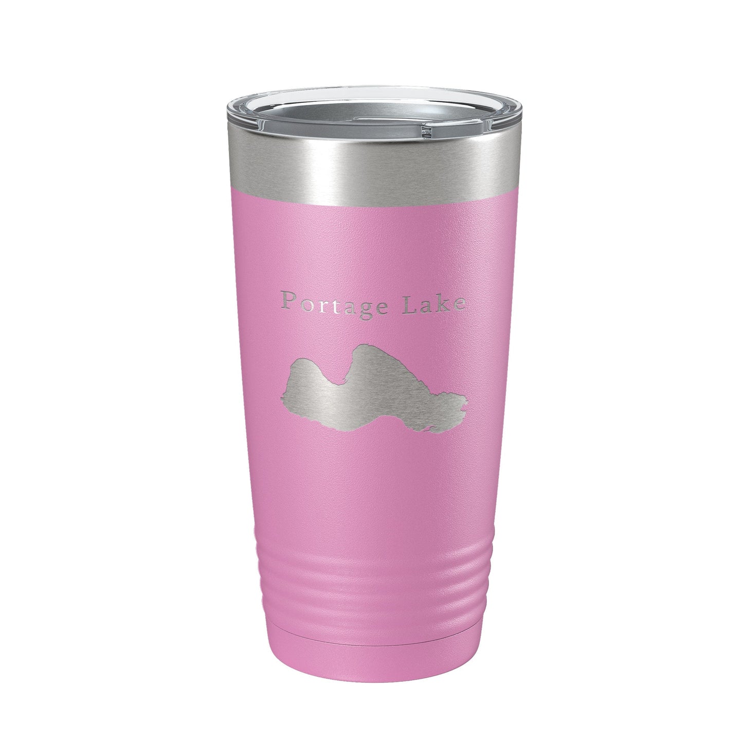 Portage Lake Map Tumbler Travel Mug Insulated Laser Engraved Coffee Cup Manistee County Michigan 20 oz-14