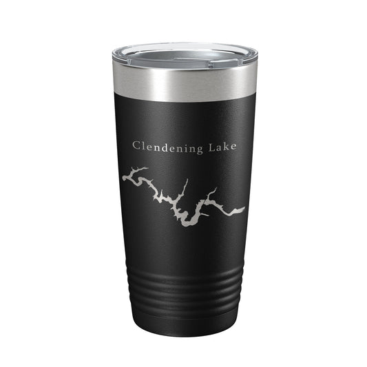 Clendening Lake Map Tumbler Travel Mug Insulated Laser Engraved Coffee Cup Ohio 20 oz-0