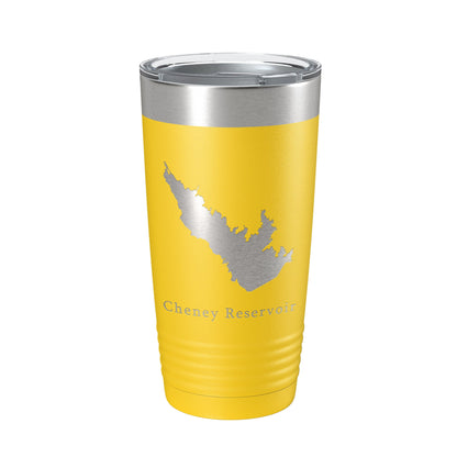 Cheney Reservoir Tumbler Lake Map Travel Mug Insulated Laser Engraved Coffee Cup Kansas 20 oz-19