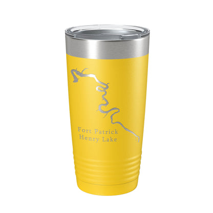 Fort Patrick Henry Lake Map Tumbler Travel Mug Insulated Laser Engraved Coffee Cup Tennessee 20 oz-4