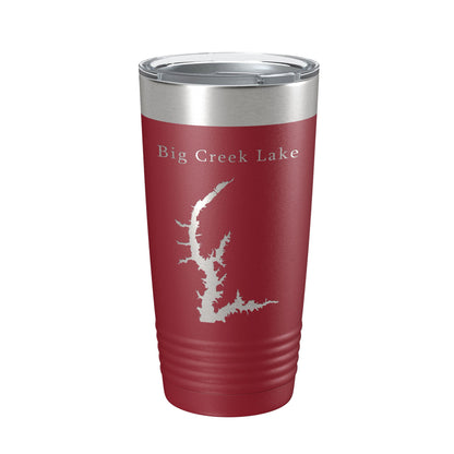 Big Creek Lake Map Tumbler Travel Mug Insulated Laser Engraved Coffee Cup Alabama 20 oz-18