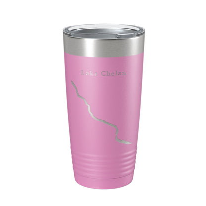 Lake Chelan Map Tumbler Travel Mug Insulated Laser Engraved Coffee Cup Washington 20 oz-14