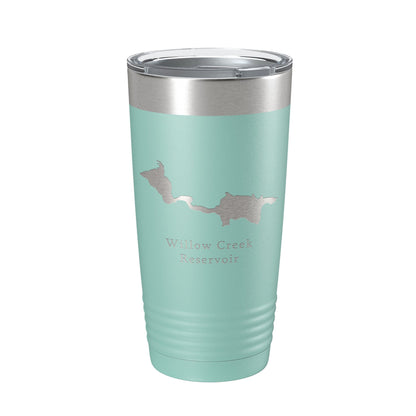 Willow Creek Reservoir Arapaho Tumbler Lake Map Travel Mug Insulated Laser Engraved Coffee Cup Colorado 20 oz-12