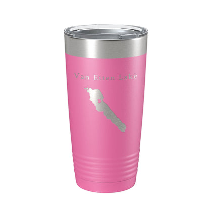 Van Etten Lake Map Tumbler Travel Mug Insulated Laser Engraved Coffee Cup Michigan 20 oz-11