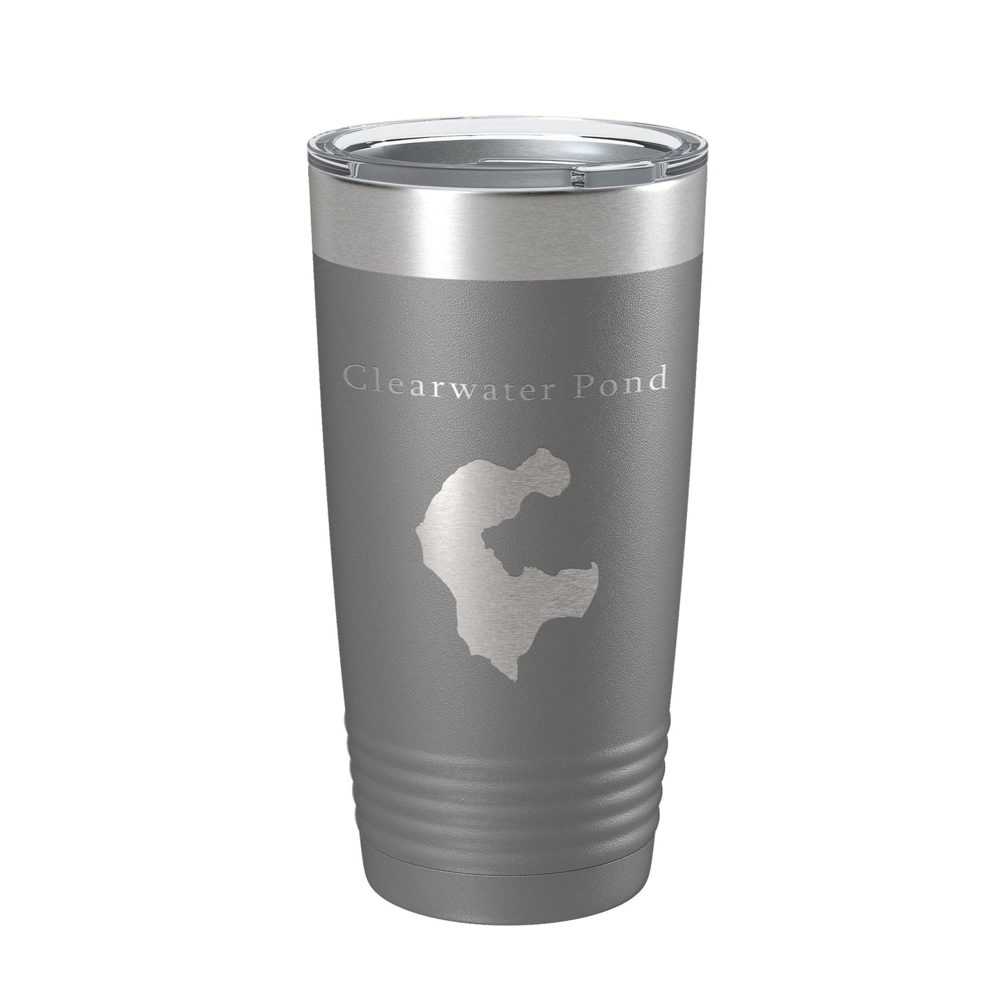 Clearwater Pond Lake Map Tumbler Travel Mug Insulated Laser Engraved Coffee Cup Maine 20 oz-16