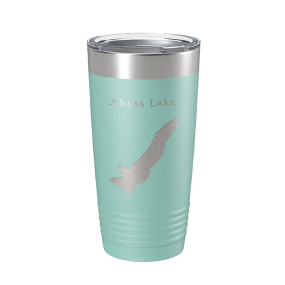 Abyss Lake Map Tumbler Travel Mug Insulated Laser Engraved Coffee Cup Alaska 20 oz-12