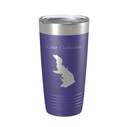 Lake Pat Cleburne Map Tumbler Travel Mug Insulated Laser Engraved Coffee Cup Texas 20 oz-15