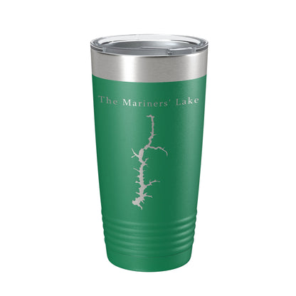 The Mariners' Lake Map Tumbler Travel Mug Insulated Laser Engraved Coffee Cup Virginia 20 oz-9