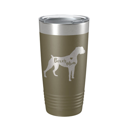 Boxer Mom Tumbler Dog Travel Mug Gift Insulated Laser Engraved Coffee Cup 20 oz-21