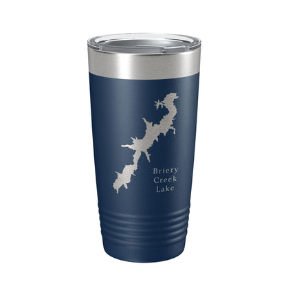 Briery Creek Lake Map Tumbler Travel Mug Insulated Laser Engraved Coffee Cup Virginia 20 oz-8
