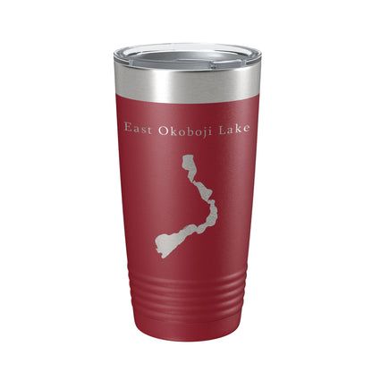 East Okoboji Lake Map Tumbler Travel Mug Insulated Laser Engraved Coffee Cup Iowa 20 oz-18