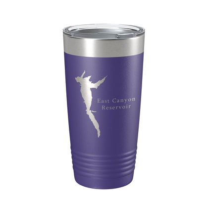 East Canyon Reservoir Tumbler Lake Map Travel Mug Insulated Laser Engraved Coffee Cup Utah 20 oz-15