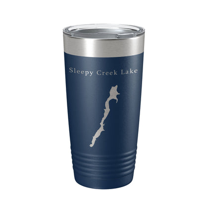 Sleepy Creek Lake Map Tumbler Travel Mug Insulated Laser Engraved Coffee Cup West Virginia 20 oz-8