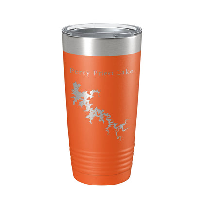 Percy Priest Lake Map Tumbler Travel Mug Insulated Laser Engraved Coffee Cup Tennessee 20 oz-17