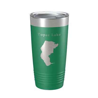 Topaz Lake Map Tumbler Travel Mug Insulated Laser Engraved Coffee Cup California Nevada 20 oz-9
