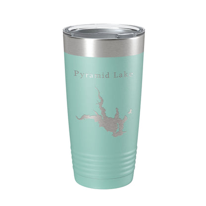 Pyramid Lake Map Tumbler Travel Mug Insulated Laser Engraved Coffee Cup California 20 oz-12