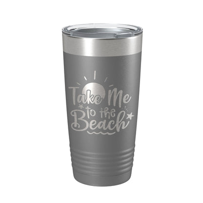 Take Me To The Beach Tumbler Travel Mug Insulated Laser Engraved Coffee Cup 20 oz-16