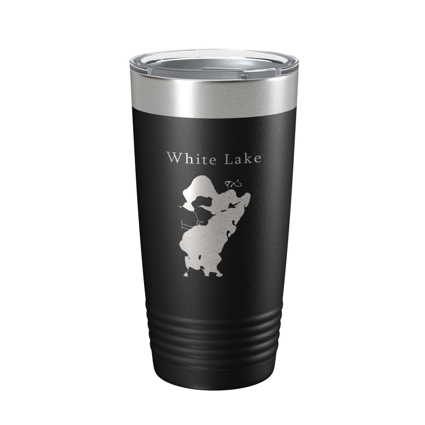 White Lake Map Tumbler Travel Mug Insulated Laser Engraved Coffee Cup Michigan 20 oz-5