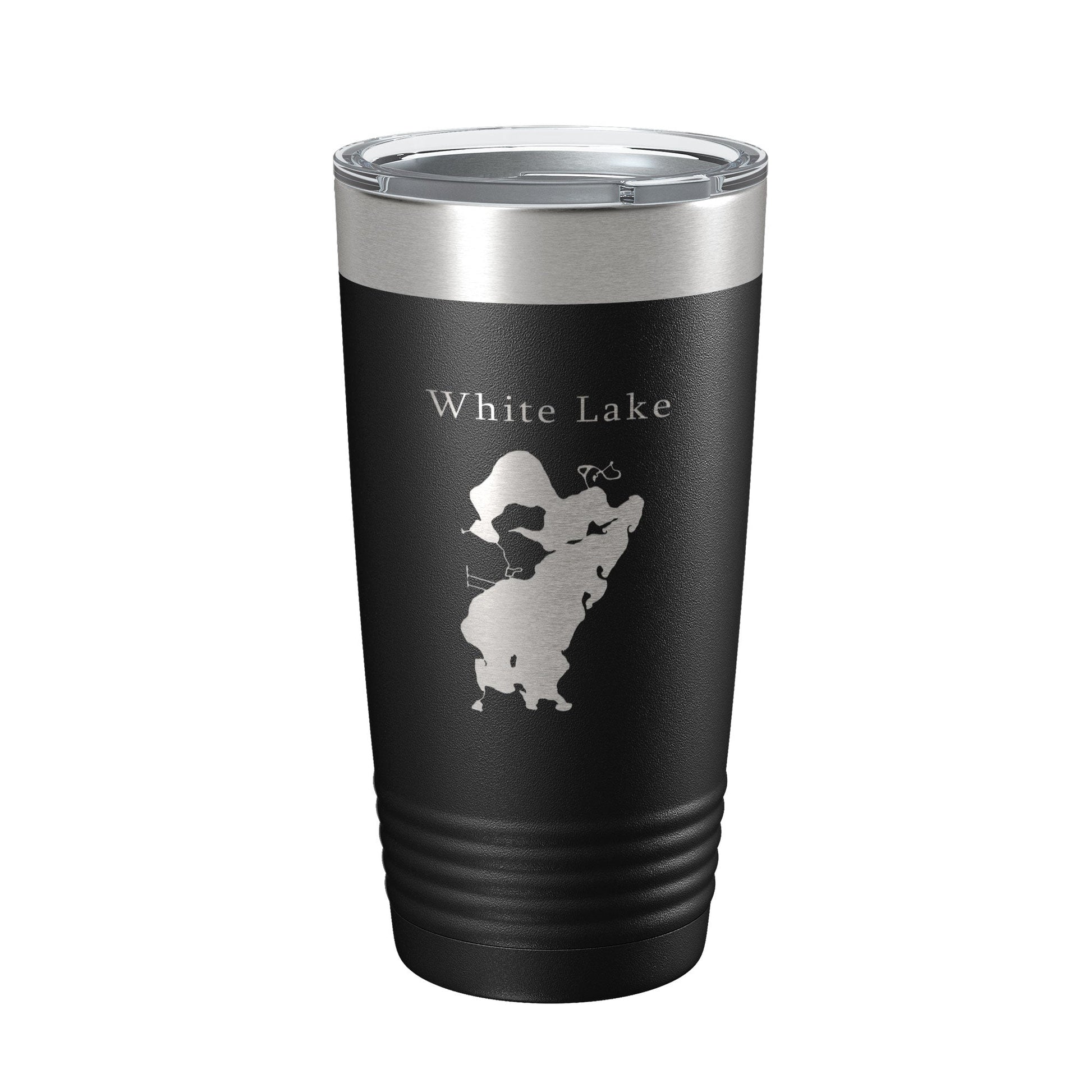 White Lake Map Tumbler Travel Mug Insulated Laser Engraved Coffee Cup Michigan 20 oz-5