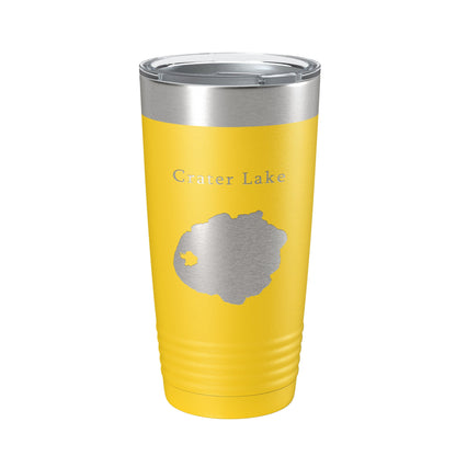 Crater Lake Map Tumbler Travel Mug Insulated Laser Engraved Coffee Cup Oregon 20 oz-19