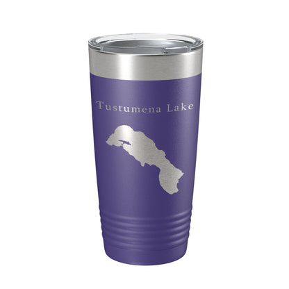 Tustumena Lake Map Tumbler Travel Mug Insulated Laser Engraved Coffee Cup Alaska 20 oz-15